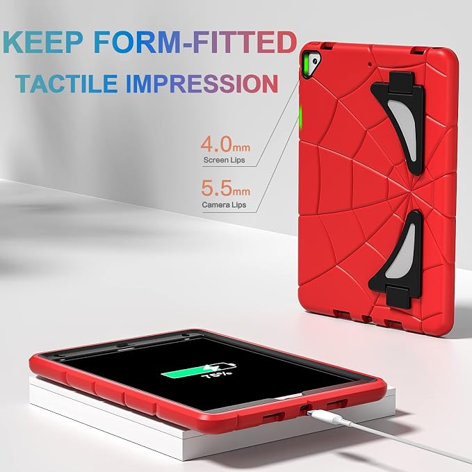 Nitupai Case for iPad 10.2 Case iPad 9th / 8th / 7th Generation Gen Case Heavy Duty Shockproof Rugged Protective Cover 10.2 Inch with Stand Black+Black