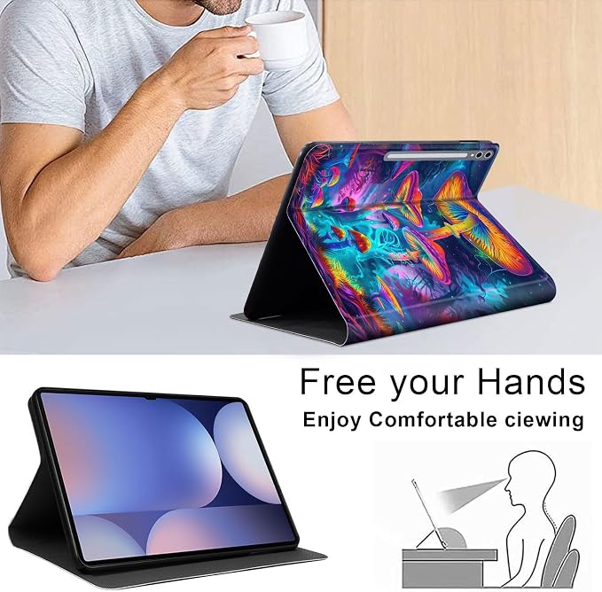 Case for Samsung Galaxy Tab A11 Plus 2026 &amp Galaxy Tab A9+ 11 Slim Smart Stand Cover with Auto Wake/Sleep Shockproof Protective Shell for Work &amp School Astronaut