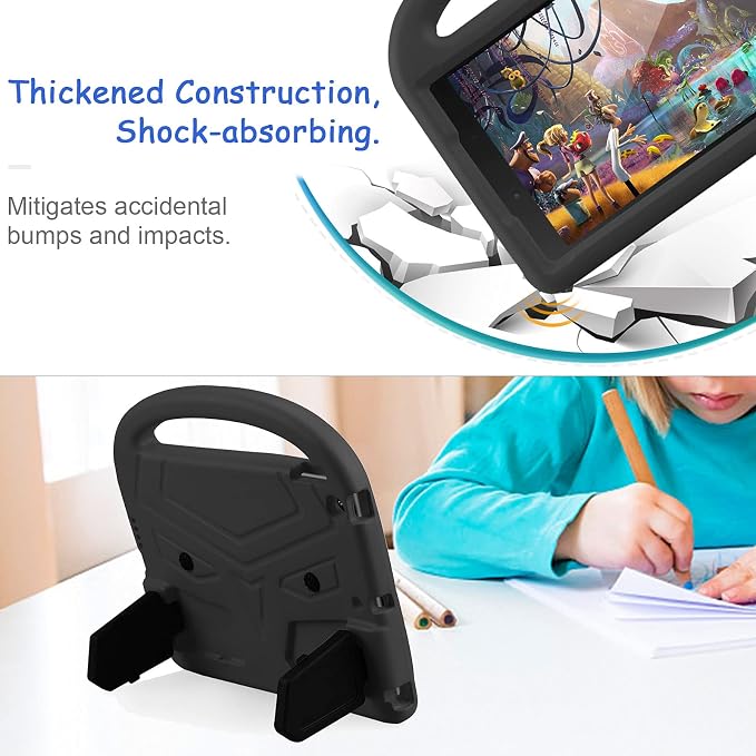 Kids Case for Samsung Galaxy Tab A 8.0 (2019) SM-T290/SM-T295 Techcircle Kid Child Safe Shock Proof EVA Rugged Protective Handle Stand Case for Galaxy Tab A 8.0 SM-T290/SM-T295 Tablet Black