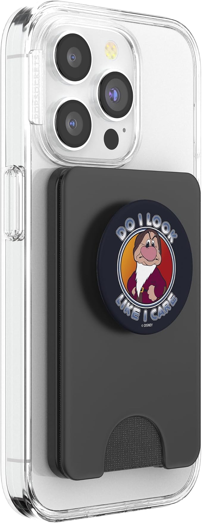 Disney Snow White Dwarf Grumpy Do I Look Like I Care PopSockets Adhesive PopGrip