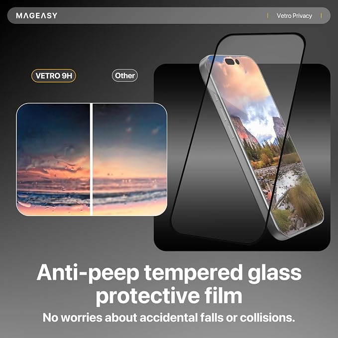 MAGEASY Designed for Phone 17 Screen Protector - Anti-Fingerprint Ultra Clear Easy Installaion - Vetro 9H