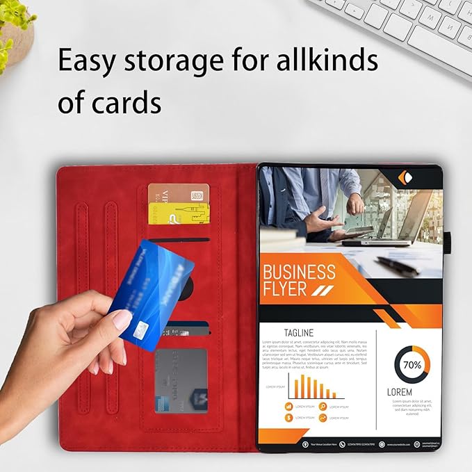 Case for Lenovo Tab M11/Tab K11 LTE 11 2024 Cover (Model:TB330FU) Magnetic PU Leather Folio Adjustable Stand Case Foldable Card Holder Multi-Angle Lenovo Tab M11Black