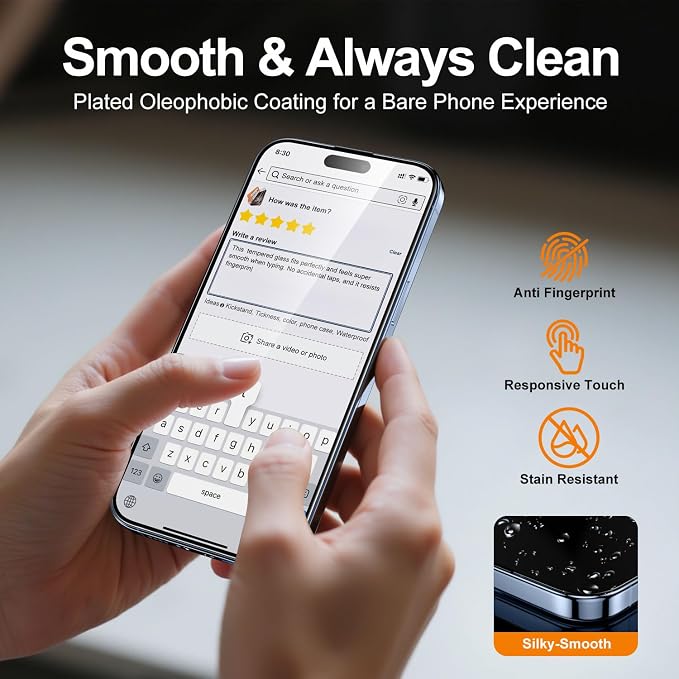 BossKiss for iPhone 11/iPhone XR Screen Protector TOP 9H Hardness Military Grade Shatterproof HD Tempered Glass Full Coverage Anti-Scratch Easy Installation Case Friendly 2 Pack