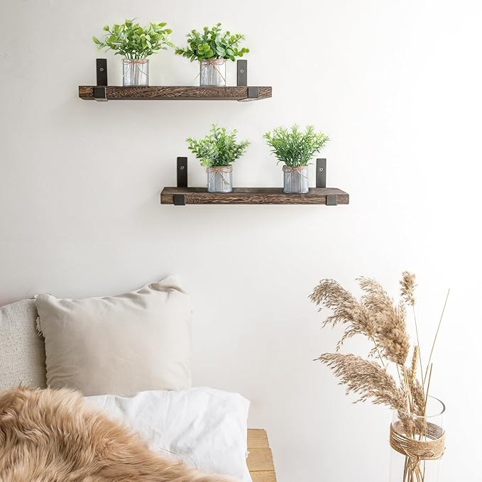 Mkono 4 Packs Small Fake Plants in Farmhouse Galvanized Pots Table Centerpiece Mini Potted Artificial Plants Faux Eucalyptus for Shelf Office Rustic Home Decor
