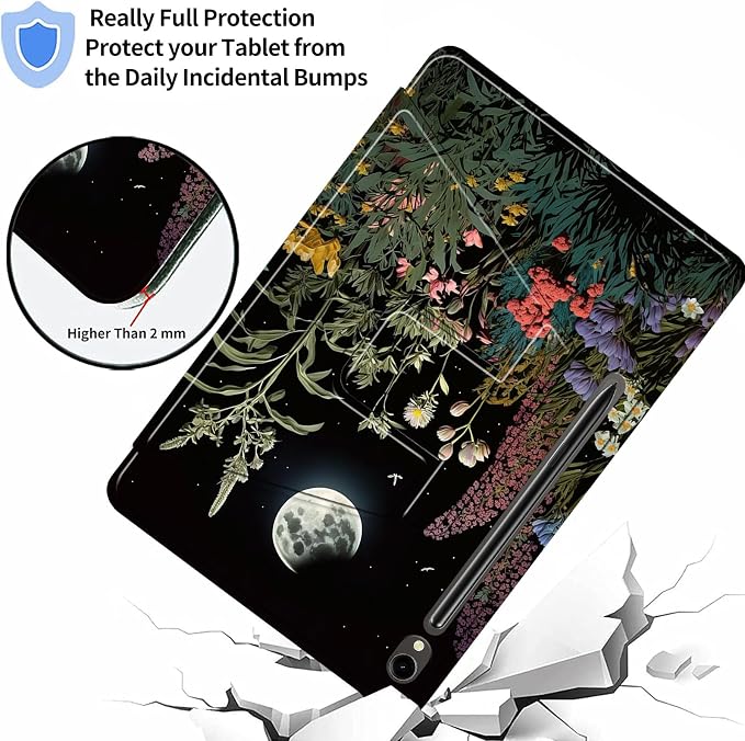 Case for Samsung Galaxy Tab A9 8.7-Inch 2023360 Degree Rotating Multi-Angle Viewing Protective Cover with Auto Sleep/Wake-Blue Butterfly