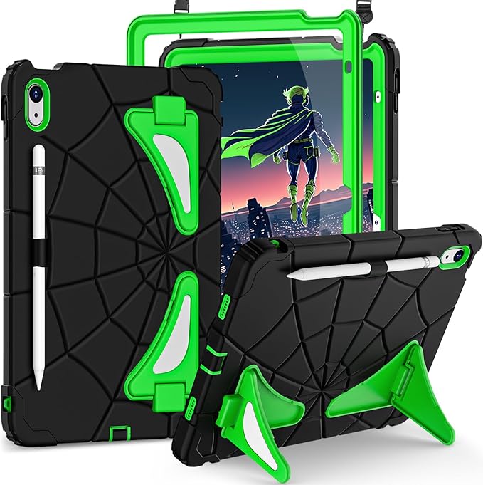 Auizotl Case for iPad (A16) 11'' 11th/10th Generation 10.9'' 2025/2022iPad Case 10th Generation with Screen ProtectorHeavy Duty Shockproof Cover for i Pad 11.0/10.9 InchBlack