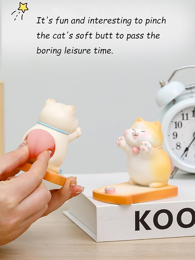 Cute Cat Phone Holder - Universal Cellphone &amp Tablet Stand Novelty Desk Accessory for Bedroom &amp Office