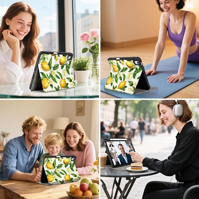 Vimorco Christmas Case for iPad (A16) 11th/10th Gen 11/10.9 inchAntlers | Multi-Angle Viewing Protective Folio Stand Shockproof CoverPencil HolderSupport Touch IDAuto Wake/SleepEssential Gift