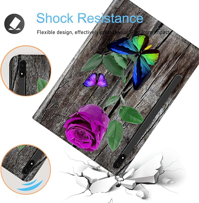 Case for Samsung Galaxy Tab S8 Plus 2022/S7 FE 2021/S7 Plus 2020 12.4 inch Ultra-Thin Multi-Angle Bracket Full Body Case with Wake/Sleep Function - Bible Phil 4-13 Floral