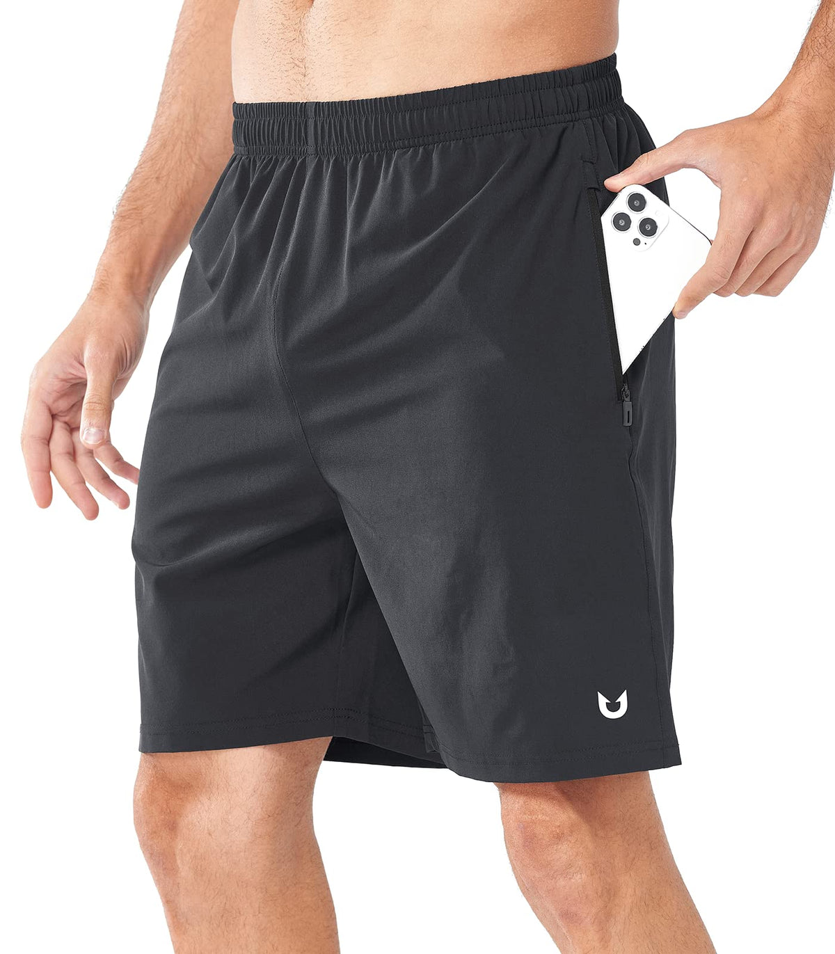 NORTHYARD Men's Athletic Running Shorts Quick Dry Lightweight Zip Pockets