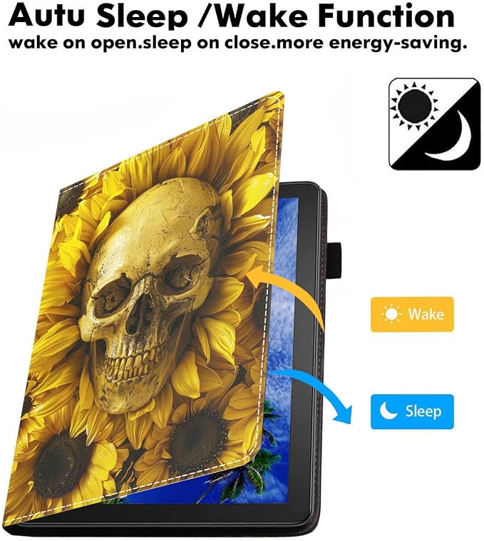 Case for Amazon Kindle Fire HD 8/Fire HD 8 Plus Tablet (12th/10th Generation 2024/2022/2020 Release) Slim PU Leather Cover with Card Slot &amp Auto Wake/Sleep African American Women