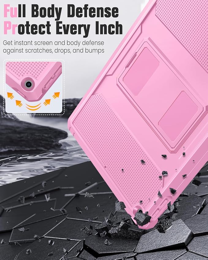 MoKo Shockproof Case Fit 2018/2017 iPad 9.7 6th/5th Generation Black | Heavy Duty Shockproof Full Body Rugged Hybrid Cover with Built-in Screen Protector for Apple iPad 9.7 Inch 2018/2017