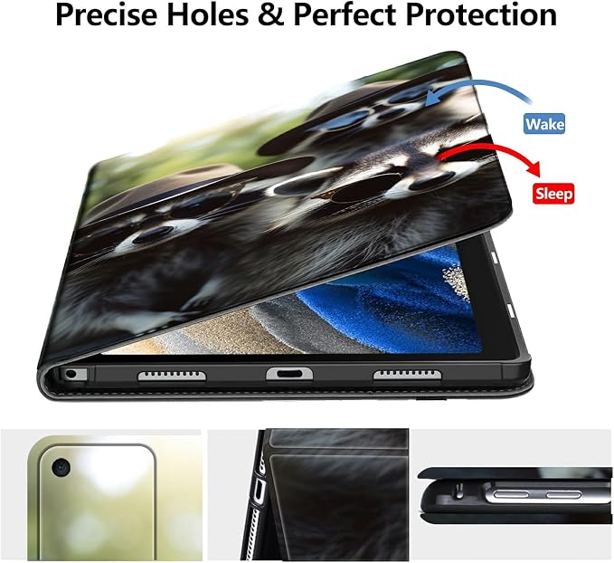 Case for Fire 7 Tablet &amp Fire 7 Kids (12th Gen 2022 Release) - Slim PU Leather Protective Smart Cover with Auto Sleep/Wake &amp Multi-Angle StandBlue Dandelion