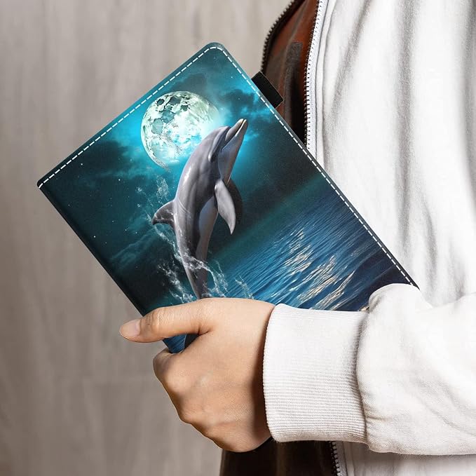 Case for Amazon Kindle Fire HD 10 Tablet 10.1 (9th/7th Generation 2019/2017 Release) - PU Leather Folio Case with Smart Auto Wake/Sleep African American Girl