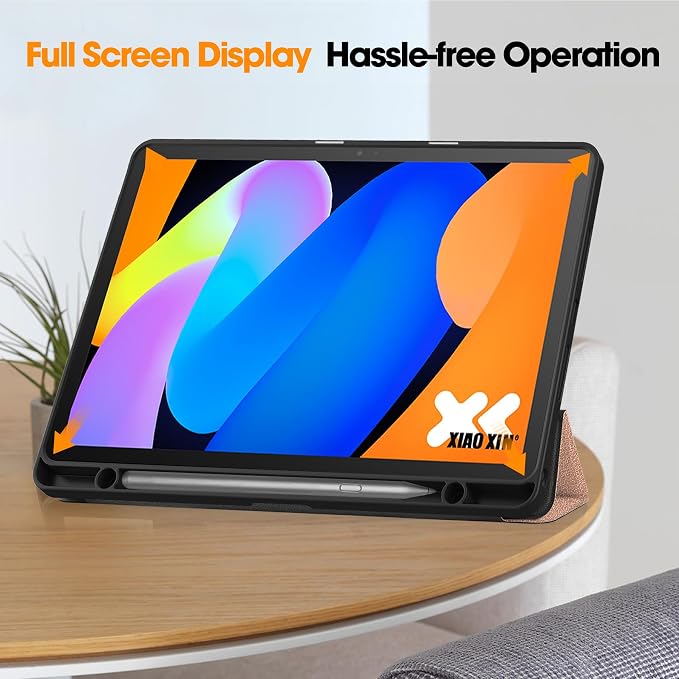 YRH for Idea Tab Pro 12.7 inch Case 2025 with Pen Holder Soft TPU Back Tablet Cover Case with Auto/Sleep (Black)