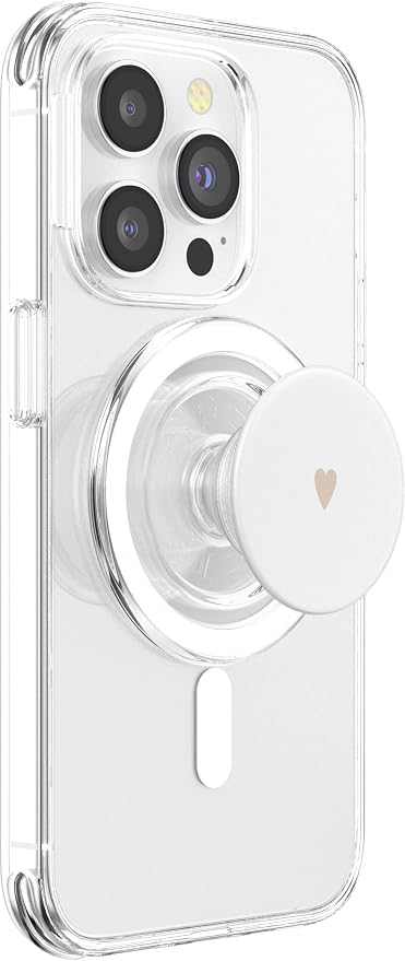 Sand/Beige/Tan Hand Drawn Heart Minimalist Love PopSockets Adhesive PopGrip