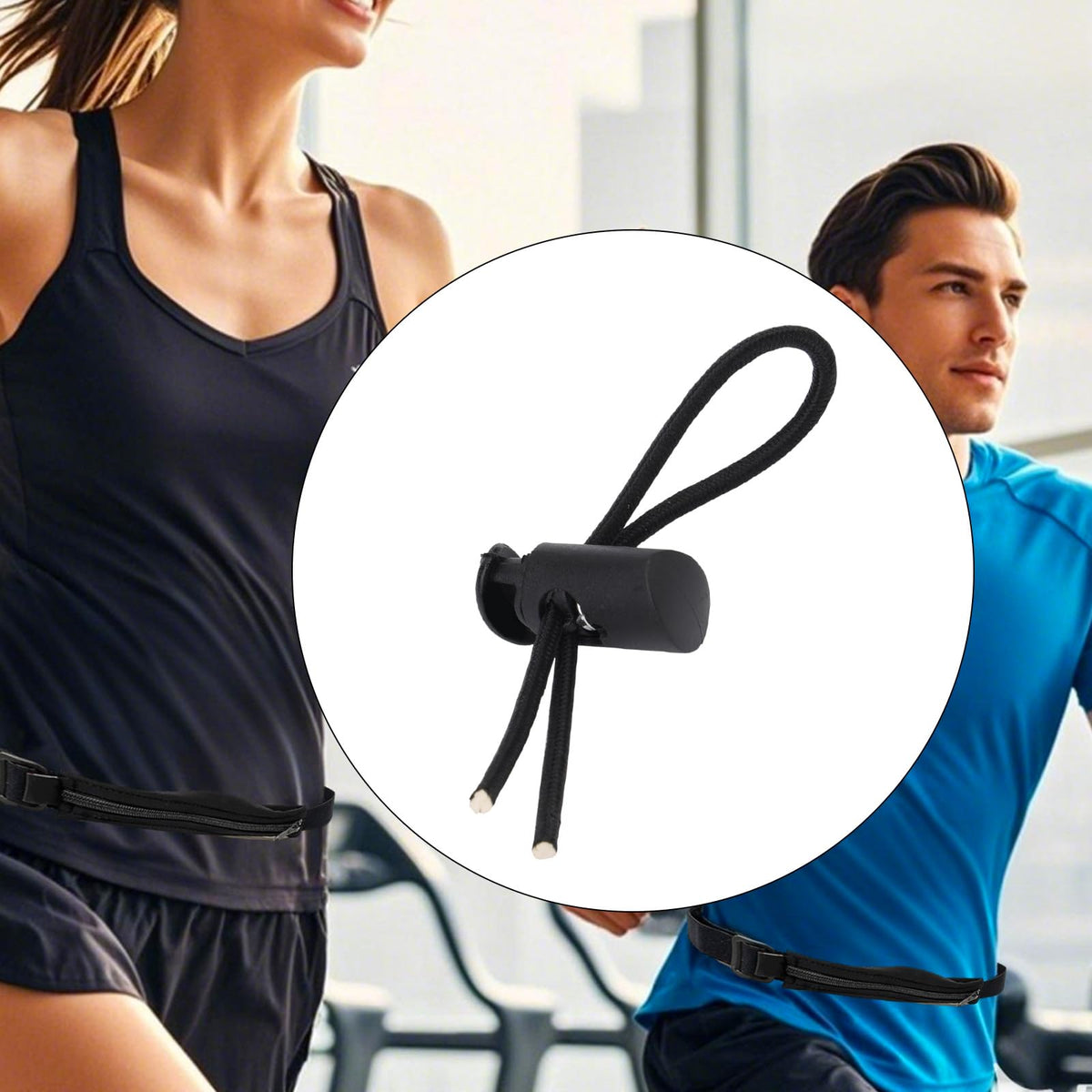 Gosknor 8pcs Bib Holder for Runners, Black Race Bib Toggles Clip Pins Boards Snaps Running Number Fasteners Belt for Marathons Essentials Accessories