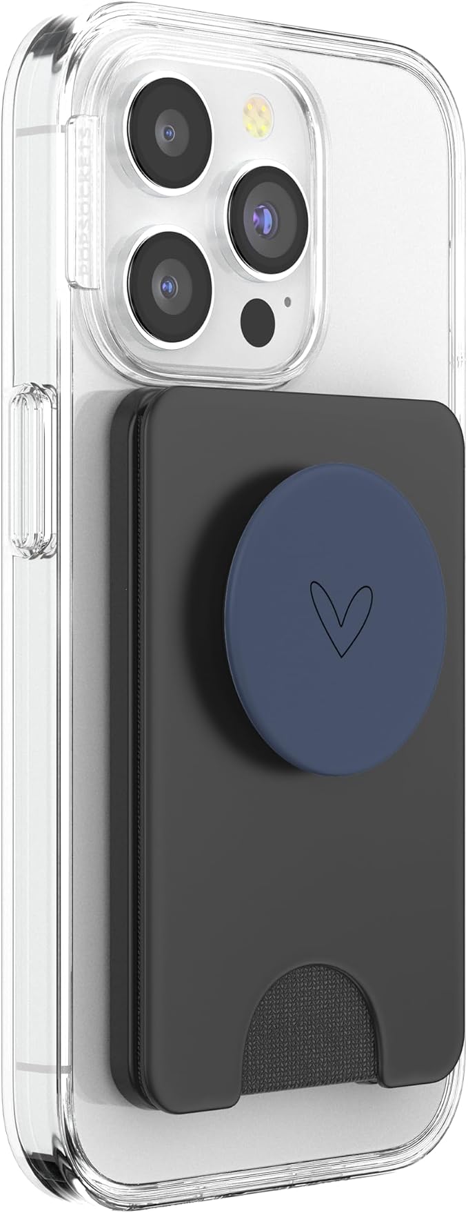 Simple Cute Heart Design Feminine Romantic Love - Navy Blue PopSockets PopGrip for MagSafe