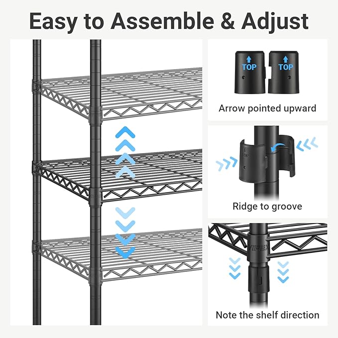 VIPEK V5C Portable Clothes Closet Wardrobe Bedroom Armoires Heavy Duty Covered Clothes Rack, Black Metal Clothing Rack with Grey Oxford Fabric Cover, Adjustable Custom Closet Rack 68.9"Lx15.7"Wx76.4"H
