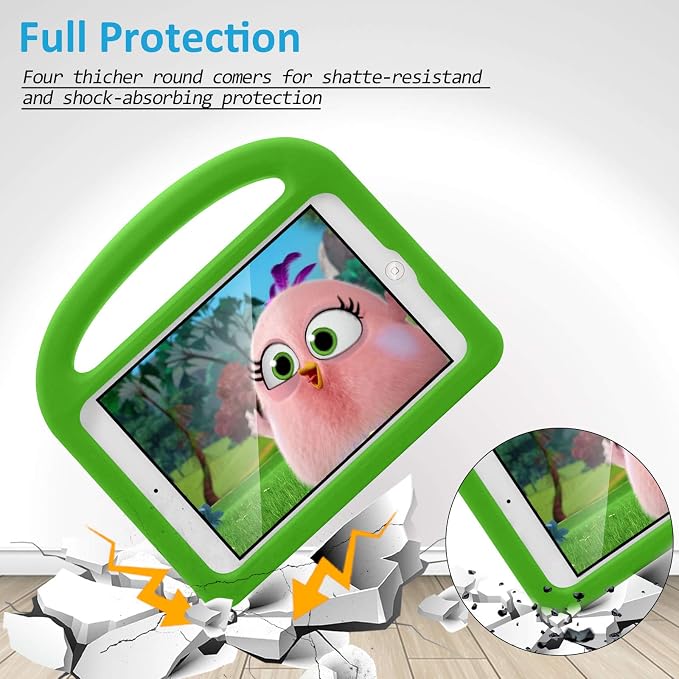Kids Case for iPad 6th/5th Generation iPad 9.7 inch 2018/2017 and iPad Air 1/Air 2 Case with Handle/Kickstand EVA Foam Shockproof Stand Cover for iPad Air 1st/2nd Gen/iPad Pro 9.7Black Bird