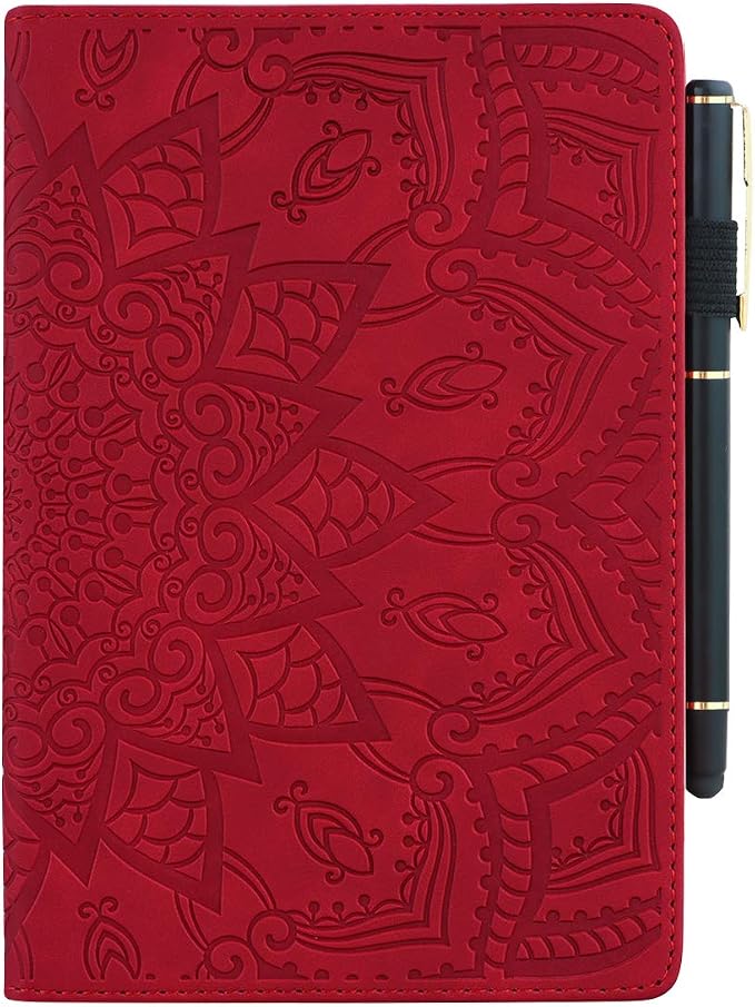 Fire HD 8 Case Slim Folding Stand Auto Wake/Sleep Wallet Case with Cards/Cash Holder for Amazon Fire HD 8(8th/7th/6th Gen 2018/2017/2016 Release)-Black