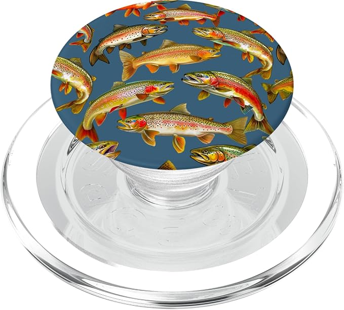 Fishing Fisherman Trout Fishing PopSockets PopGrip for MagSafe