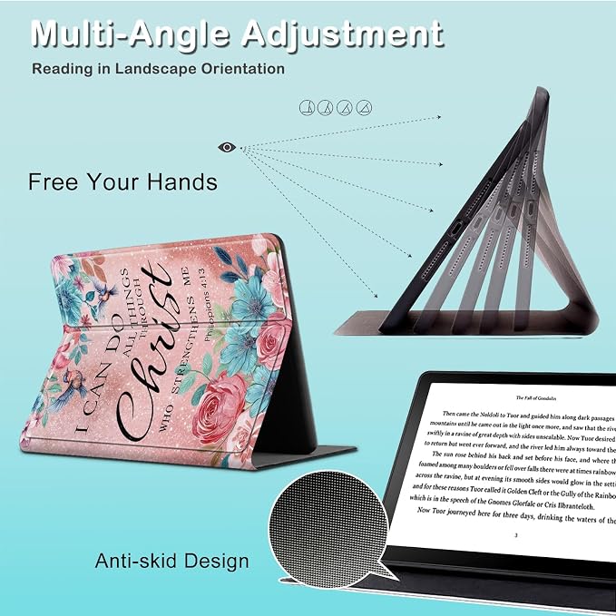 for 6 Kindle 2024 and 2022 (11th Generation) Case Slim Lightweight Smart Cover Case with Auto-Wake/Sleep for Kindle 2024Bald Eagle Flag