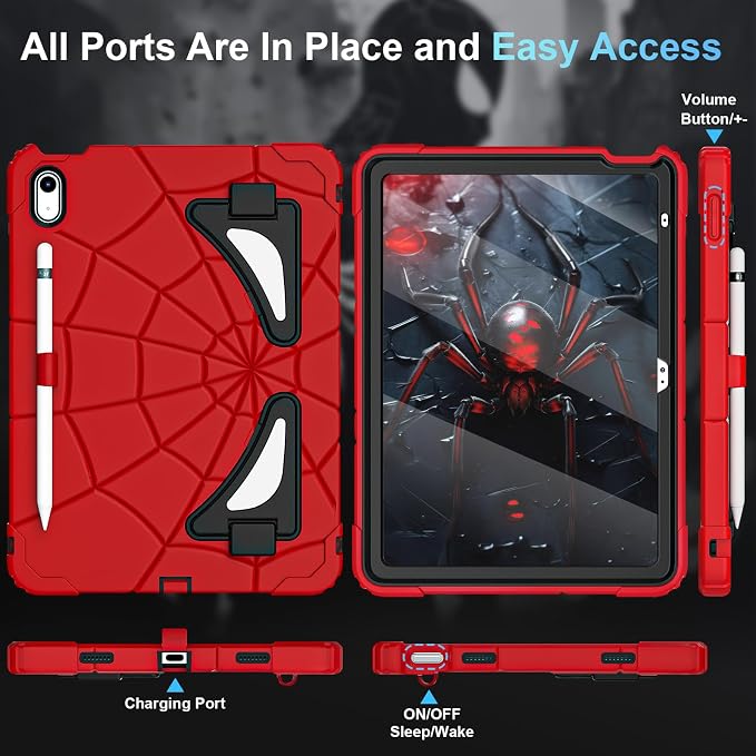 Auizotl Case for iPad (A16) 11'' 11th/10th Generation 10.9'' 2025/2022iPad Case 10th Generation with Screen ProtectorHeavy Duty Shockproof Cover for i Pad 11.0/10.9 InchBlack