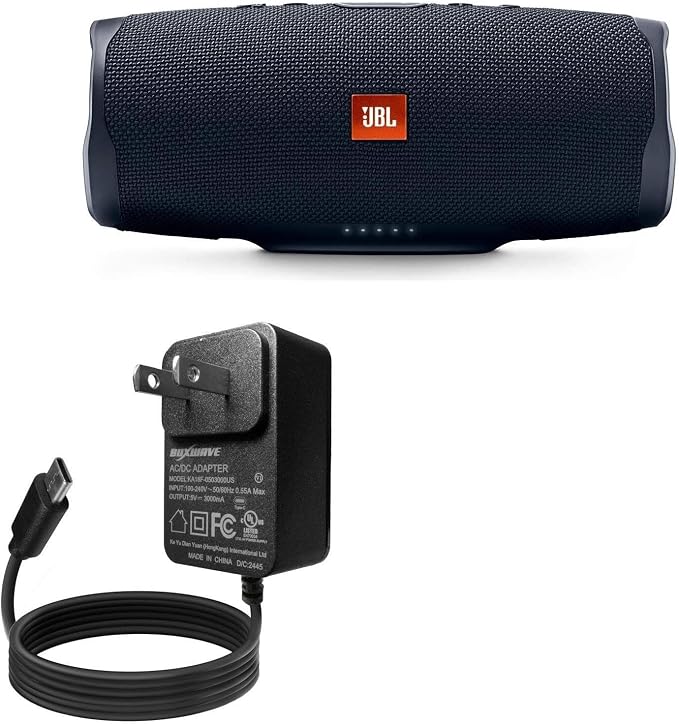 BoxWave Charger Compatible with JBL Charge 4 - Wall Charger Direct (15W) Rapid Charge Your Device with Built-in 3ft Cable