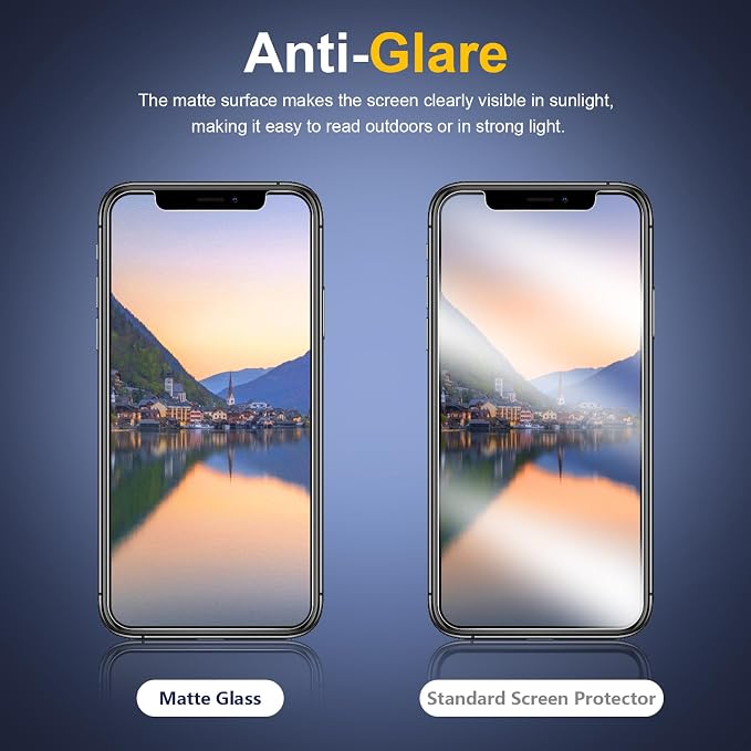 [2 Pack] Matte Privacy Glass Screen Protector Designed for iPhone 11 / iPhone XR Anti-Glare Anti-Fingerprint Install Frame 9H Tempered Glass