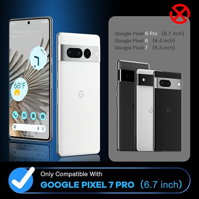 FANGTIAN 3-Pack 3D Curved for Pixel 7 Pro Screen Protector Tempered Glass | 6.7-inch Easy Installation HD Clear Fingerprint Unlock Case-Friendly [Alignment Tool] [9H]