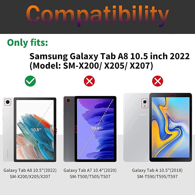 for Samsung Galaxy Tab A8 10.5 2022 Case and Coaster Set Adjustable Stand with Auto Sleep/Wake Shockproof Cover for Samsung Galaxy A8 10.5 Tablet SM-X200/X205/X207 Bible Verse Quotes Psalm 46:10