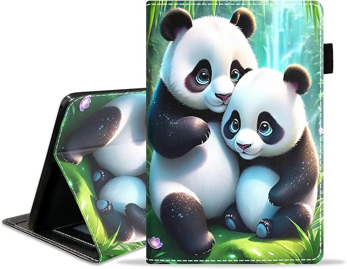 Case for Amazon Fire HD 8/HD 8 Plus Tablet (8 12th/10th Generation 2024/2022/2020 Release) Slim PU Leather Stand Folio Cover with Auto Wake Sleep African Woman Wolf