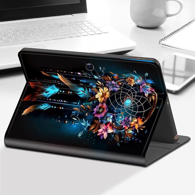 Case for Microsoft Surface Go 4/3/2/1 (2023/2021/2020/2018)-Slim PU Leather Lightweight Adjustable Stand Smart CoverAmerican Flag
