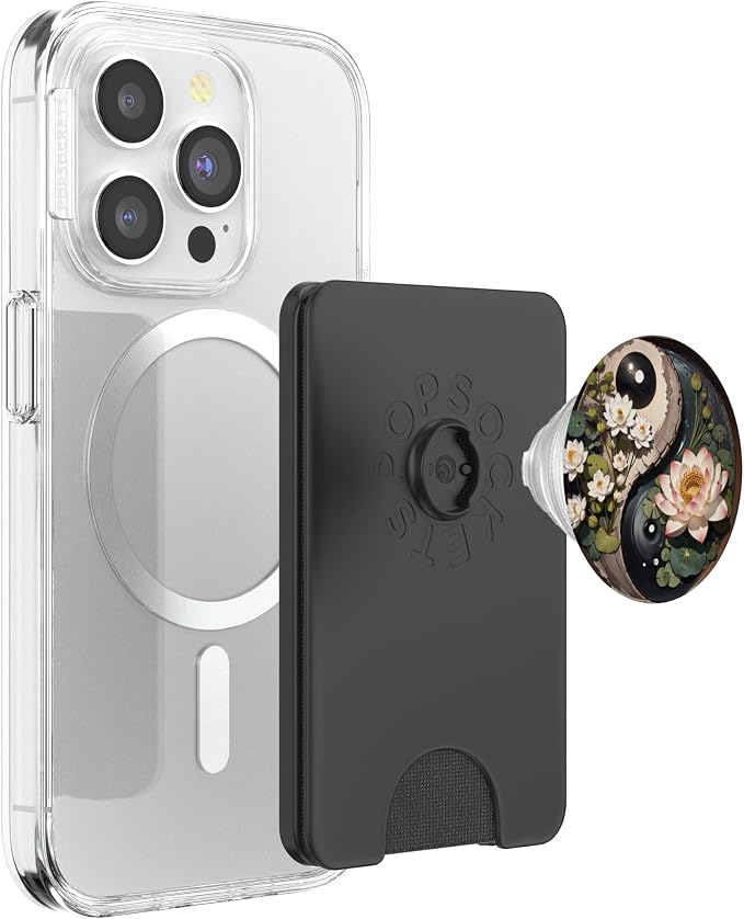 Lotus Flower Pond Yin Yang PopSockets Adhesive PopGrip