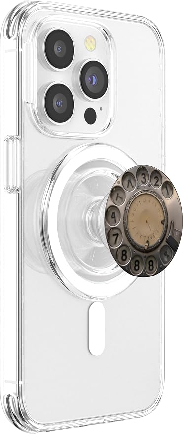 Vintage Rotary Telephone Illustration Print PopSockets PopGrip for MagSafe