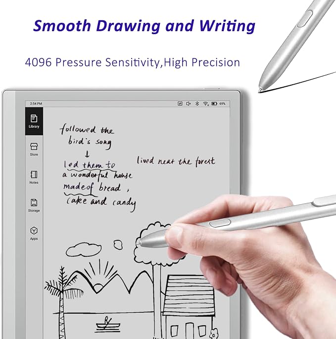 Stylus Pen for BOOX Tablet Go 10.3 ePaper Pen Plus Stylus Compatible for BOOX 10.3 Go ePaper E Ink TabletHigh PrecisionSmooth Writing(Black)
