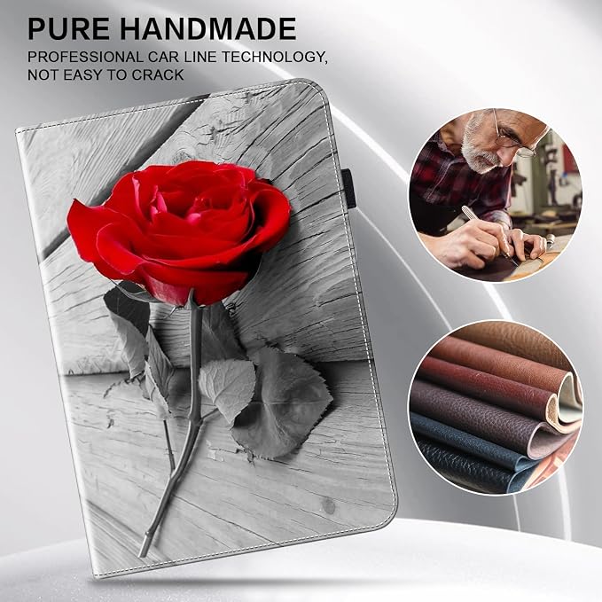 Case for iPad (A16) 11th Generation 11 Inch 2025 iPad 10th Generation 10.9 inch 2022 Auto Wake/Sleep Pencil Holder Flip Wallet Leather Cover Bicolor Marble