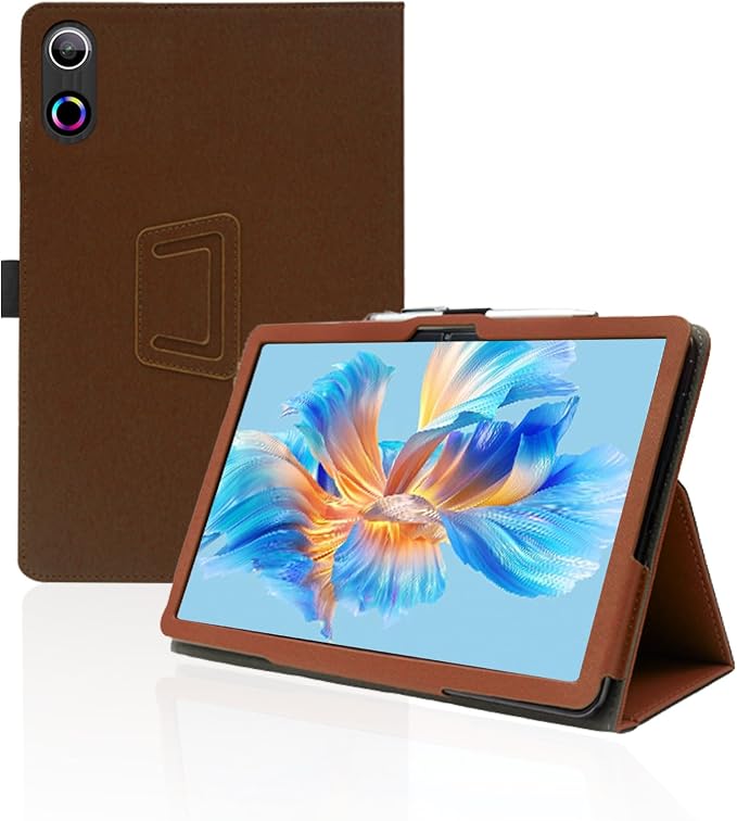 for ROWT A10 Android 10 inch Tablet CaseFolding Stand Protective Cover with Pencil Holder and Wrist StrapFull Protection Premium PU Scratch Resistant(Black)