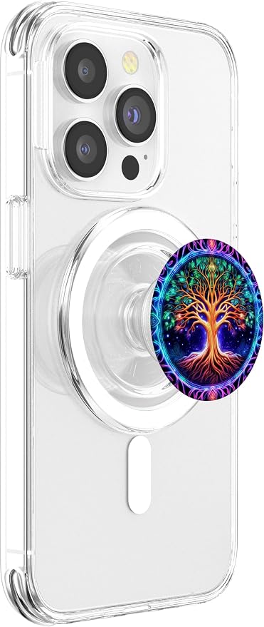 Tree Of Life Yggdrasil Synthwave PopSockets PopGrip for MagSafe