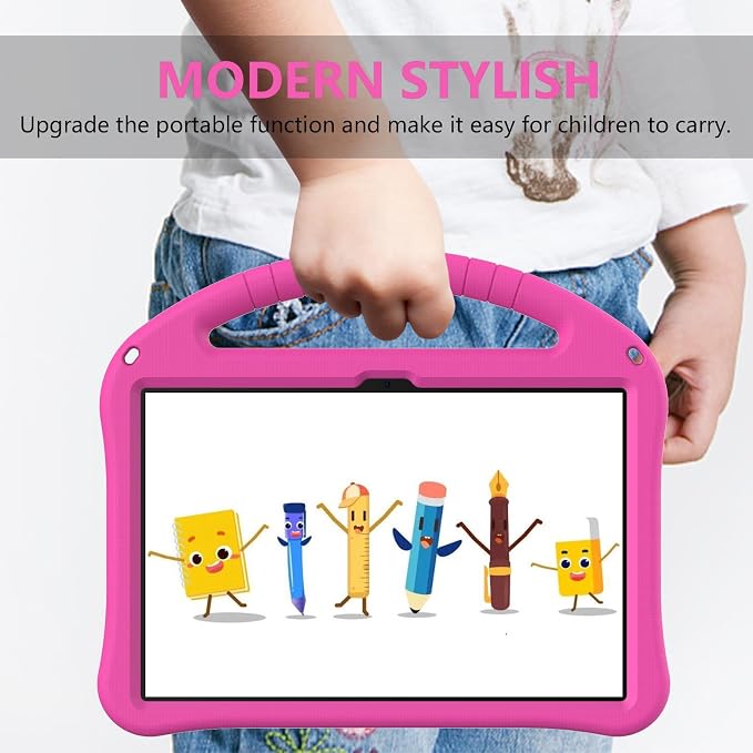 for Revvl Tab 2 Case 2025 Kids EVA Cover with Strap Handle Stand for Tmobile Revvl Tab 2 Case 10.1'' Black