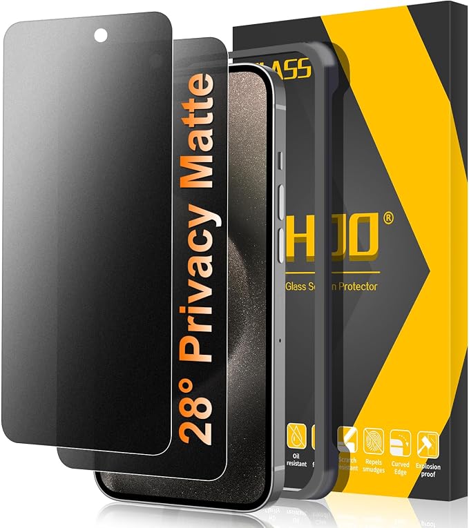 [2 Pack] Matte Privacy Glass Screen Protector Designed for iPhone 11 / iPhone XR Anti-Glare Anti-Fingerprint Install Frame 9H Tempered Glass