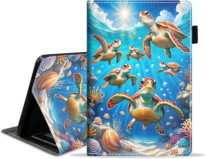 Case for Amazon Kindle Fire HD 8/Fire HD 8 Plus Tablet (12th/10th Generation 2024/2022/2020 Release) - PU Leather Folio Cover with Smart Auto Wake/Sleep Bald Eagle