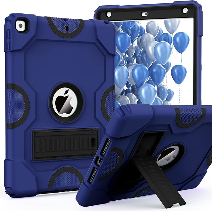 ZoneFoker for iPad 9th Generation Case iPad 8th 7th Generation Case iPad 10.2 Inch 2021/2020/2019 Case Heavy Duty Rugged Shockproof Protective Cover with Kickstand Black