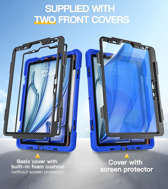 BRAECN Case for iPad Air 11 inch 2026(M4) 2025(M3) 2024(M2)iPad Pro 11 inch(4th/3rd/2nd/1st)&amp Air 10.9(5th/4th) Protective with Pencil Holder Screen Protector 360°Rotating Stand Handle Full Body
