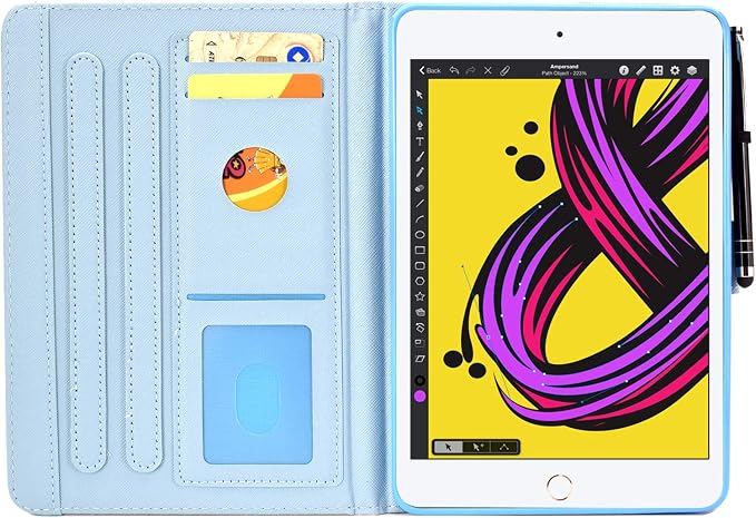 Compatible with iPad 9.7 inch Case/iPad Air 2 Case/iPad Air Case Funut Case for iPad 6th Generation 2018/iPad 5th Generation 2017 Premium Leather Smart Stand Wallet Protective CoverPurple Butterfly