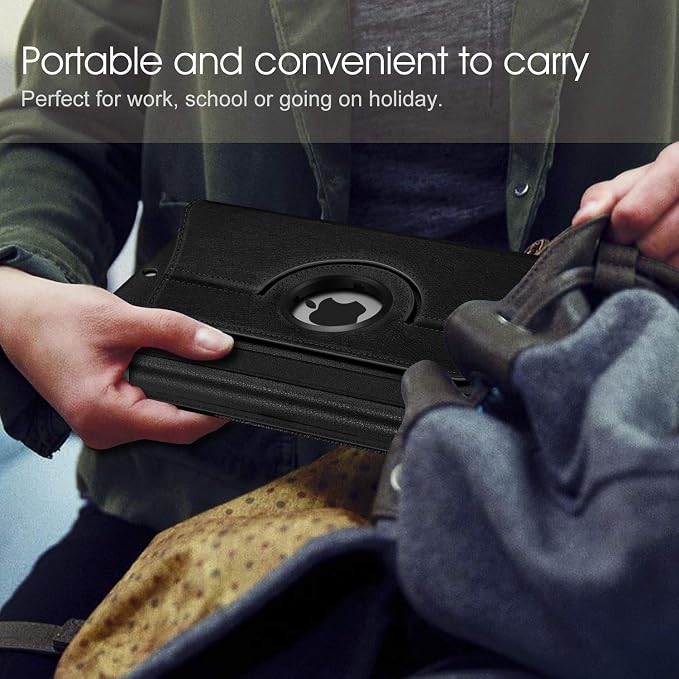 Fintie Rotating Case for iPad Air 3rd Generation 2019 / iPad Pro 10.5 2017 | 360° Swivel Stand Landscape &amp Portrait Viewing Shockproof Protective Cover Pencil Holder Auto Sleep/Wake Black