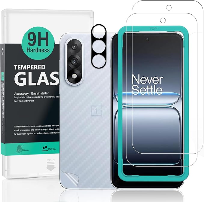 Ibywind for OnePlus Nord 5 5G Screen Protector2 Pack9H Hardness Tempered Glass and Camera Lens Protectorwith Alignment FrameFull CoverageBubble FreeFingerprint UnlockScratch Resistant