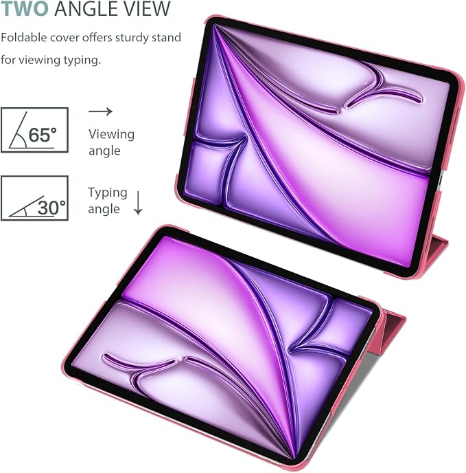 ProCase Smart Case for iPad Air 11-inch M4/M3/M2 &amp Air 10.9 5th/4th Gen | Hard Back Cover with Auto Sleep/Wake Slim Lightweight Case for iPad Air 11 2026/25/24 &amp 10.9 2022/2020-Aqua
