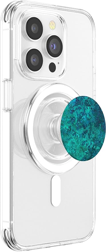 Teal Green Blue Turquoise Abstract Art PopSockets Adhesive PopGrip